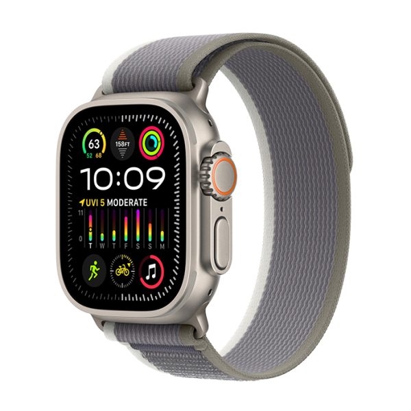 Apple Watch Ultra 2 GPS + Cellular 49MM Titanium - Green/Gray Trail Loop