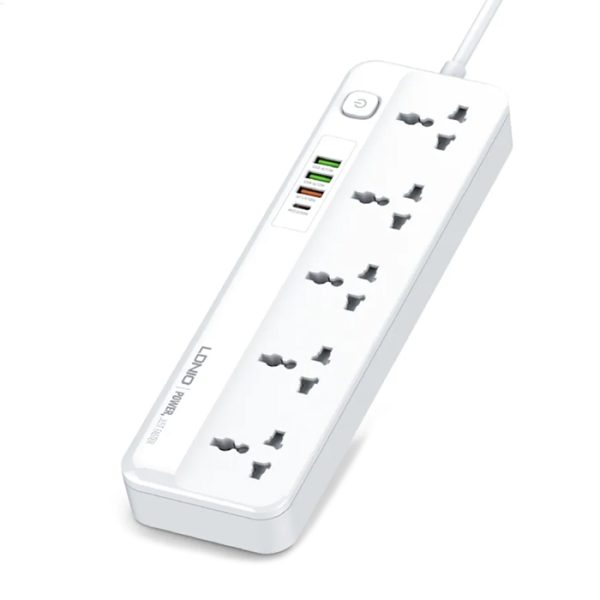 Ổ cắm điện LDNIO - Multi Function Power Strip 5 Power Socket PD QC3 Auto ID SC5415