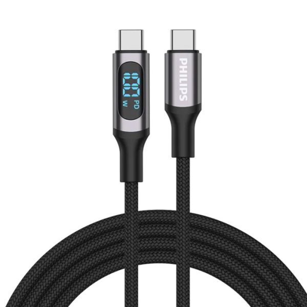 Cáp Sạc Philips Sync & Charge Type-C To Type-C 1M Digital Display - DLC9100
