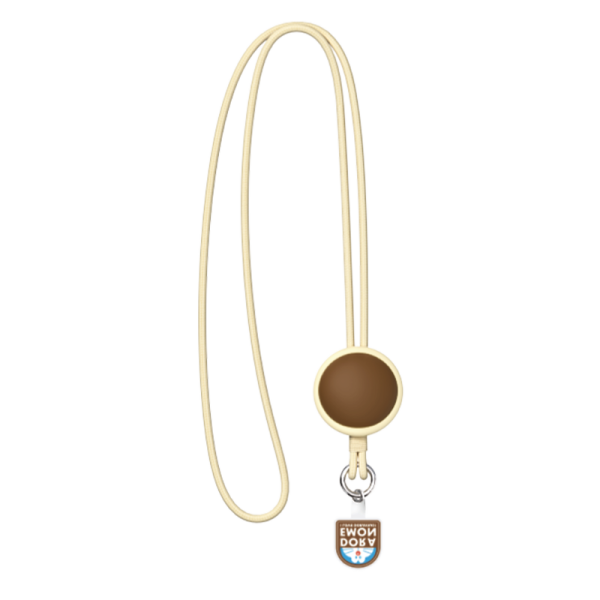 MÓC KHÓA DORAEMON SILICONE DOLL LANYARD BEIGE