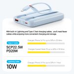 Rock - Doraemon P95 With Dual- Wire Pd 22.5W Fast Charging Mobile - 10000MAH - Ảnh 5