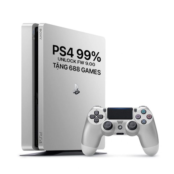 PlayStation 4/PS4 Slim- 500GB - Silver - Hack - Secondhand