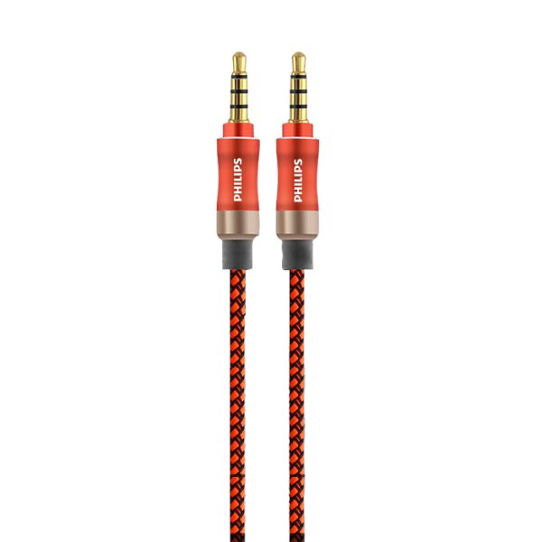 Philips - Audio Cable Aux 3.5mm Male To 3.5mm Male - Red - SWA6234B/94