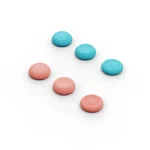 Skull & Co. Thumb Grip Neon Blue Red Set for Joy-Con 2
