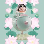 Popmart - Mega Space Molly 100% Blooming Series - Hoa Sen - Ảnh 2
